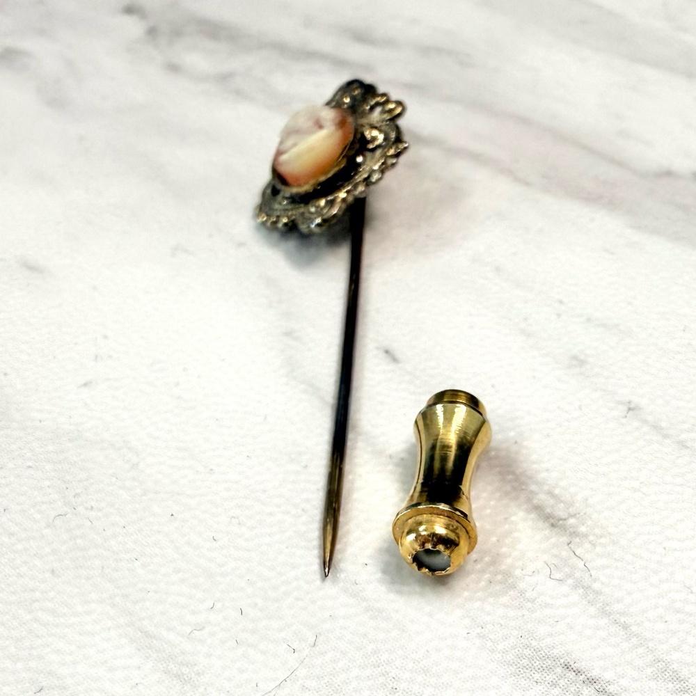Vintage Victorian Style Cameo Stick Pin - Picture 7 of 8